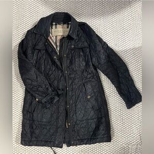 Authentic Burberry quilted jacket with detachable hood